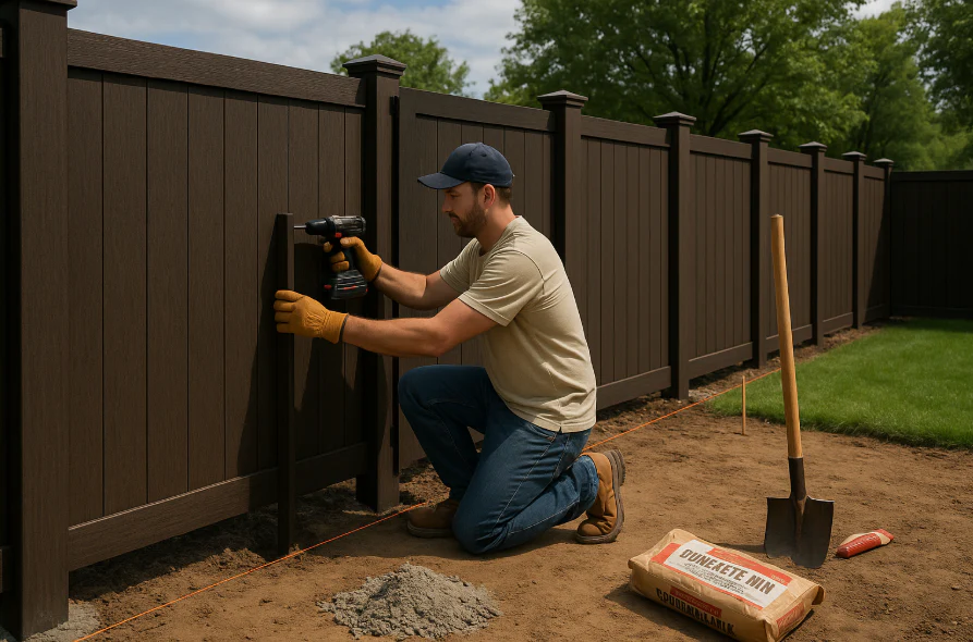 Composite fencing installation in London